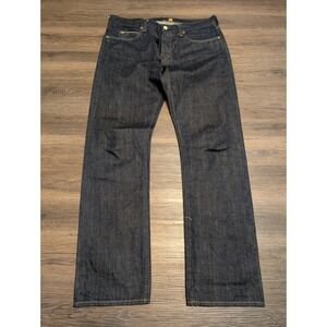 J.Crew 484 Slim Jean Raw Indigo Dyed Selvedge Denim Mens 33x32‎ Dark Wash 77388
